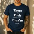 Vocabulary Police Their There They'Re English Teacher Men's Casual T-Shirt Navy Vocabulary Police Their There They'Re English Teacher Men's Casual T-Shirt Navy