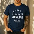 Vocaloid Voice Vocal Music Teacher Singer Singing Men's Casual T-Shirt Navy Vocaloid Voice Vocal Music Teacher Singer Singing Men's Casual T-Shirt Navy