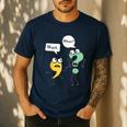 Wait What English Teacher Grammar Police Grammarian Men's Casual T-Shirt Navy