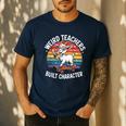 Weird Teachers Build Character Teacher Men's Casual T-Shirt Navy Weird Teachers Build Character Teacher Men's Casual T-Shirt Navy