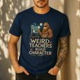 Weird Teachers Build Character Van Bigfoot Art Men's Casual T-Shirt Navy Weird Teachers Build Character Van Bigfoot Art Men's Casual T-Shirt Navy