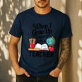 When I Grow Up I Want To Be Teacher Kids Men's Casual T-Shirt Navy