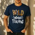 Wild About Teaching Teacher Student First Day Of School Men's Casual T-Shirt Navy Wild About Teaching Teacher Student First Day Of School Men's Casual T-Shirt Navy