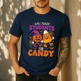 Will Trade Students For Candy Shirt Fun Candy Corn Teacher Men's Casual T-Shirt Navy Will Trade Students For Candy Shirt Fun Candy Corn Teacher Men's Casual T-Shirt Navy