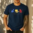 Women Art Teacher Back To School Artist Primary Color Theory Men's Casual T-Shirt Navy