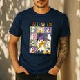 Women Halloween The Teacher Tour Ghosts Pencil Pumpkins Men's Casual T-Shirt Navy Women Halloween The Teacher Tour Ghosts Pencil Pumpkins Men's Casual T-Shirt Navy