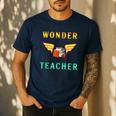 Wonder Teacher Instructor Professor Proud Literature Men Women Girls Kids T-Shirt Men's Casual T-Shirt Navy