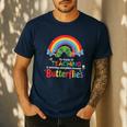The Wonder Of Teaching Is Watching Caterpillars Teacher Men's Casual T-Shirt Navy