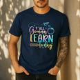 Y'All Gonna Learn Today Back To School Teacher Kids Men's Casual T-Shirt Navy