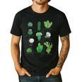 10 Types Of Cactus Succulent Teacher Chart Cactus Lover Tee Men's Casual T-Shirt Black