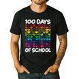 100 Days Of School Heart Love Teacher Or Student 100th Day Men's Casual T-Shirt Black