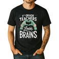 1st Grade Teachers Love Brains Shirt Halloween Teacher Men's Casual T-Shirt Black 1st Grade Teachers Love Brains Shirt Halloween Teacher Men's Casual T-Shirt Black
