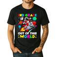 2nd Grade Is Out Of This World Space Rocket Planets Teacher Men's Casual T-Shirt Black