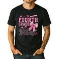 4th Fourth Grade Vibes Back To School Coquette Teacher Girl Men's Casual T-Shirt Black 4th Fourth Grade Vibes Back To School Coquette Teacher Girl Men's Casual T-Shirt Black