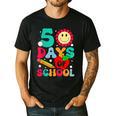 50 Days Of School Teacher Happy 50th Day Of School Kids Men's Casual T-Shirt Black