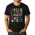 ABCs Alphabet Halloween Learning Kindergarten Teachers Men's Casual T-Shirt Black ABCs Alphabet Halloween Learning Kindergarten Teachers Men's Casual T-Shirt Black