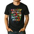 ABCs Learning Kindergarten Teacher Christmas Lights Alphabet For Men Women Kids Men's Casual T-Shirt Black