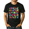 Alphabet Animals ABCs Zoo Kids Boys Girls Teacher Men's Casual T-Shirt Black