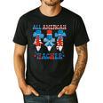 All American Teacher Pencil Coquette Bow USA Flag Teachers Men's Casual T-Shirt Black All American Teacher Pencil Coquette Bow USA Flag Teachers Men's Casual T-Shirt Black