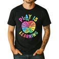 Apple Retro Play Is Learning Kindergarten Teacher Daycare Men's Casual T-Shirt Black Apple Retro Play Is Learning Kindergarten Teacher Daycare Men's Casual T-Shirt Black