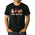 Art Teacher Peace Love Art For Artists And Painters Men's Casual T-Shirt Black Art Teacher Peace Love Art For Artists And Painters Men's Casual T-Shirt Black