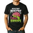 Assistant Principals Love Brains Zombie Teacher Halloween Men's Casual T-Shirt Black Assistant Principals Love Brains Zombie Teacher Halloween Men's Casual T-Shirt Black