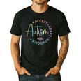 Autism Awareness Accept Adapt Advocate Autism Mom Teacher Men's Casual T-Shirt Black Autism Awareness Accept Adapt Advocate Autism Mom Teacher Men's Casual T-Shirt Black