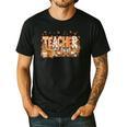 Autumn Pumpkin Thanksgiving Coffee Floral Teacher Fall Men's Casual T-Shirt Black Autumn Pumpkin Thanksgiving Coffee Floral Teacher Fall Men's Casual T-Shirt Black