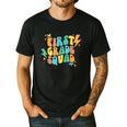 Back To School Groovy Teacher 1st First Grade Crew Squad Men's Casual T-Shirt Black Back To School Groovy Teacher 1st First Grade Crew Squad Men's Casual T-Shirt Black