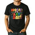 Back To School Hooray It's Art Day Art Teacher Artist Men's Casual T-Shirt Black Back To School Hooray It's Art Day Art Teacher Artist Men's Casual T-Shirt Black