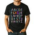 Back To School Kindergarten Alphabet ABC Teacher Women Kids Men's Casual T-Shirt Black