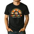 Back To School Kindergarten Dream Team Teacher Love Floral Men's Casual T-Shirt Black