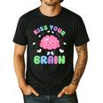 Back To School Kiss Your Brain Cute Teacher Appreciation Men's Casual T-Shirt Black Back To School Kiss Your Brain Cute Teacher Appreciation Men's Casual T-Shirt Black