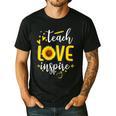 Back To School Teach Love And Inspire Teacher Sunflower Men's Casual T-Shirt Black Back To School Teach Love And Inspire Teacher Sunflower Men's Casual T-Shirt Black