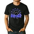 Blue Bobcats School Spirit Coquette Bow Mascot Teacher Men's Casual T-Shirt Black