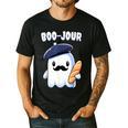 Boo Jour Ghost French Teacher Vintage Teacherlife Groovy Men's Casual T-Shirt Black
