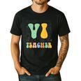 Braille Teacher Of The Visually Impaired Groovy VI Teacher Men's Casual T-Shirt Black