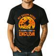 My Broom Broke So Now I Teach English Halloween Teacher Men's Casual T-Shirt Black
