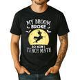 My Broom Broke So Now I Teach Math Teacher Halloween Costume For Men Women Men's Casual T-Shirt Black