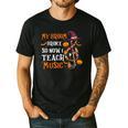 My Broom Broke So Now I Teach Music Teacher Halloween Men's Casual T-Shirt Black My Broom Broke So Now I Teach Music Teacher Halloween Men's Casual T-Shirt Black