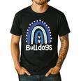 Bulldogs School Mascot Rainbow Teacher Lover Men's Casual T-Shirt Black Bulldogs School Mascot Rainbow Teacher Lover Men's Casual T-Shirt Black