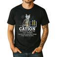 Cation Chemistry Humor Science Teacher Cat Pun Men's Casual T-Shirt Black