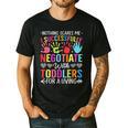 Childcare Teacher Negotiate With Toddlers Daycare Provider Men Women Girls Kids Men's Casual T-Shirt Black