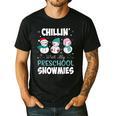 Chillin' With My Preschool Snowmies Teacher Christmas Men Women Kids Men's Casual T-Shirt Black