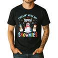 Chillin With My Sped Snowmies Teacher Student Christmas Men's Casual T-Shirt Black Chillin With My Sped Snowmies Teacher Student Christmas Men's Casual T-Shirt Black