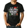 Is It Christmas Break Yet Xmas Holiday Teacher Women Men's Casual T-Shirt Black