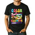 Color The World With Kindness Teachers Back To School Men's Casual T-Shirt Black