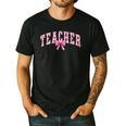 Coquette Bow Back To School First Day Teacher Men's Casual T-Shirt Black Coquette Bow Back To School First Day Teacher Men's Casual T-Shirt Black