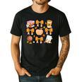 Coquette Bow Teacher Thanksgiving Fall Autumn Girls Women Men's Casual T-Shirt Black