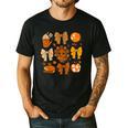 Coquette Teach Teacher Bows Thanksgiving Turkey Fall Autumn Men's Casual T-Shirt Black